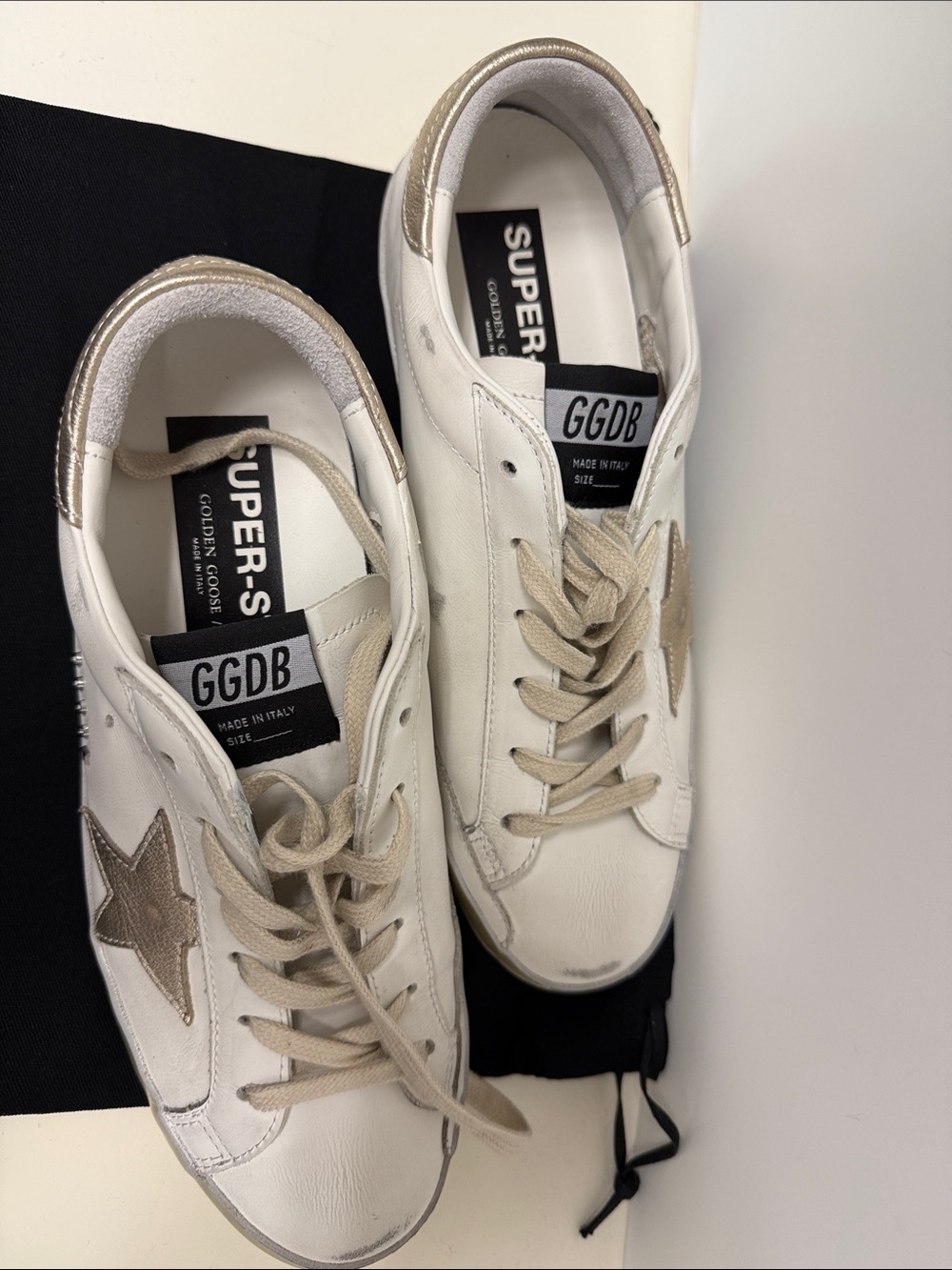 Women's Golden Goose Super-Star sneakers white / gold, size 40, excellent condit - Picture 7 of 14